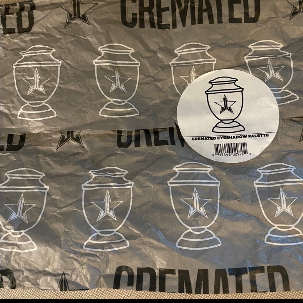 *SALE* Jeffree Star Symbol Tissue Paper Cremated Palette (grey and black sheets)